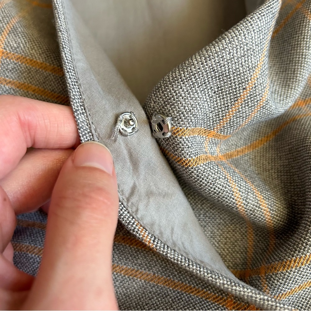Gianni Bini Gray and Orange Plaid Dress - Picture 6 of 10